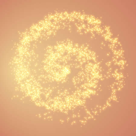 Abstract vector swirl of glowing particles. Futuristic technology style. Elegant background for business presentations or gift cards.EPS10のイラスト素材