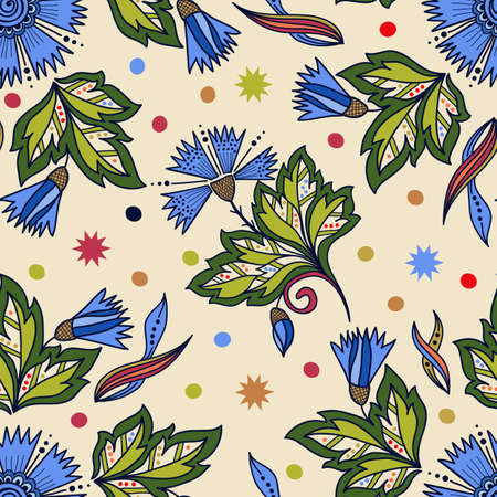 Vector flower seamless pattern element. Elegant texture for backgrounds. Classical luxury old fashioned floral ornament, seamless texture for wallpapers, textile, wrapping.のイラスト素材