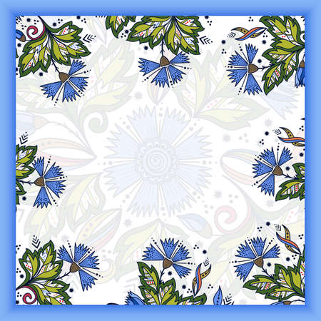 Wedding invitation and announcement card with floral background artwork. Elegant ornate floral background. Floral background and elegant flower elements. Design template.のイラスト素材