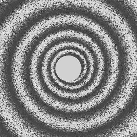 Vector illustration of abstract dotted spiral background. Halftone swirl backdrop. Pointillism. Infinite dotted background. Pointillism.のイラスト素材