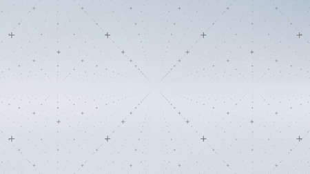 Abstract vector interface background. Matrix of crosses with illusion of depth and perspective. Abstract futuristic space background. Infinite HUD on a light background.のイラスト素材