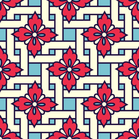 A Zentangle styled geometric ornament pattern background. Orient traditional ornament. Boho styled. Abstract geometric seamless pattern elegant background for cards and invitations.のイラスト素材