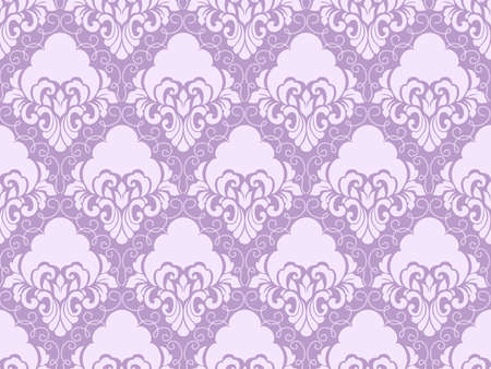 Vector damask seamless pattern background. Classical luxury old fashioned damask ornament, royal victorian seamless texture for wallpapers, textile, wrapping. Exquisite floral baroque template.のイラスト素材