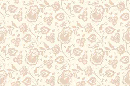 Vector flower seamless pattern background. Elegant texture for backgrounds. Classical luxury old fashioned floral ornament, seamless texture for wallpapers, textile, wrapping.のイラスト素材