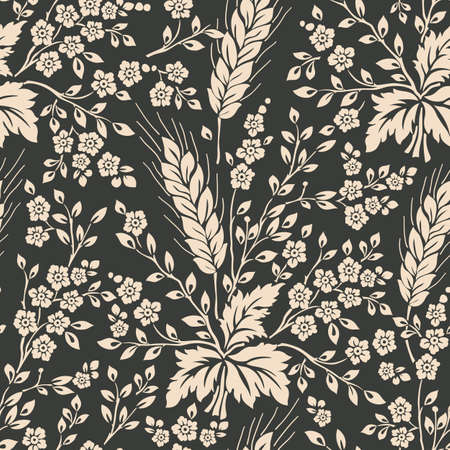 Vector flower seamless pattern element. Elegant texture for backgrounds. Classical luxury old fashioned floral ornament, seamless texture for wallpapers, textile, wrapping.のイラスト素材