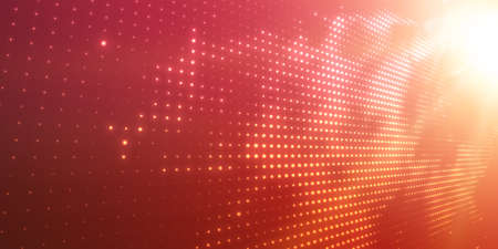 Abstract vector background with shining neon lights. Neon sign with abstract image in perspective. Glowing particles. Elegant modern background for business presentations.のイラスト素材