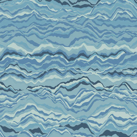 Vector striped background. Abstract color waves. Sound wave oscillation. Funky curled lines. Elegant wavy texture. Surface distortion. Colorful background.のイラスト素材