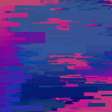 Vector glitch background. Digital image data distortion. Colorful abstract background for your designs. Chaos aesthetics of signal error. Digital decay.のイラスト素材