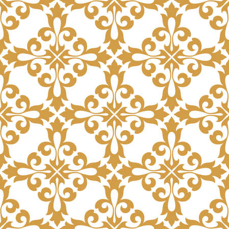 Vector damask seamless pattern background. Classical luxury old fashioned damask ornament, royal victorian seamless texture for wallpapers, textile, wrapping. Exquisite floral baroque template.のイラスト素材