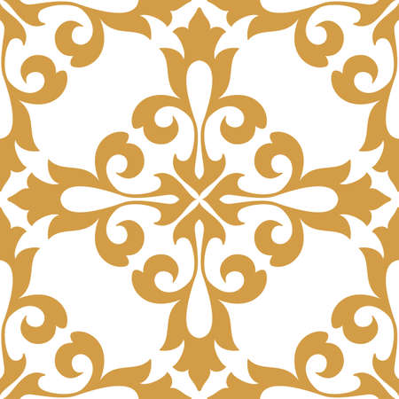 Vector damask seamless pattern element. Classical luxury old fashioned damask ornament, royal victorian seamless texture for wallpapers, textile, wrapping. Exquisite floral baroque template.のイラスト素材