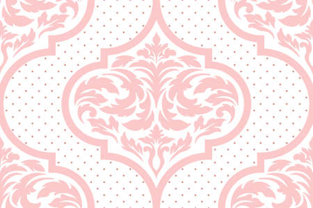 Vector damask seamless pattern element. Classical luxury old fashioned damask ornament, royal victorian seamless texture for wallpapers, textile, wrapping. Exquisite floral baroque template.のイラスト素材