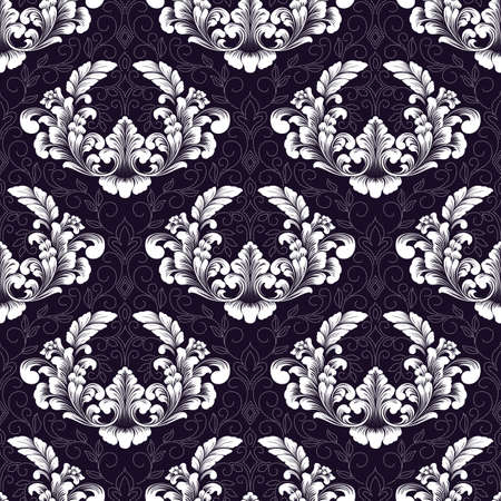 Vector damask seamless pattern background. Classical luxury old fashioned damask ornament, royal...