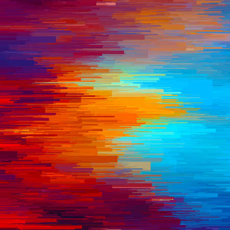 Vector glitch background. Digital image data distortion. Colorful abstract background for your designs. Chaos aesthetics of signal error. Digital decay.のイラスト素材