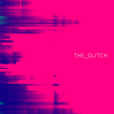 Vector glitch background. Digital image data distortion. Colorful abstract background for your designs. Chaos aesthetics of signal error. Digital decay.のイラスト素材