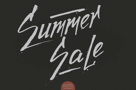 Hand drawn lettering - Summer sale.のイラスト素材