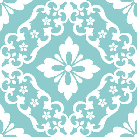 Vector damask seamless pattern element. Classical luxury old fashioned damask ornament, royal victorian seamless texture for wallpapers, textile, wrapping. Exquisite floral baroque template.のイラスト素材