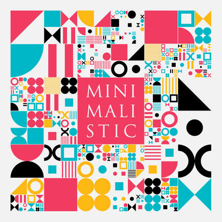 Vector colorful minimal covers procedural design. Futuristic minimalistic layout. Conceptual...