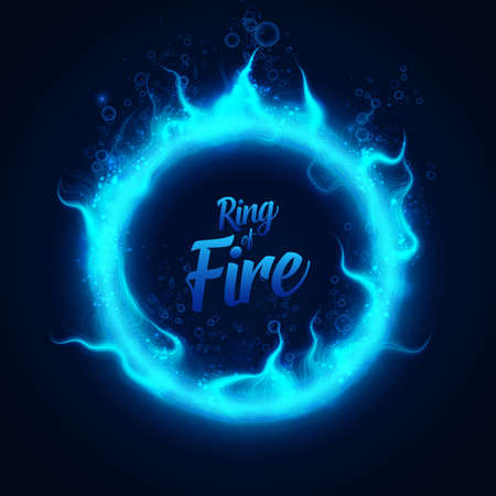 Ring of fire icon.のイラスト素材