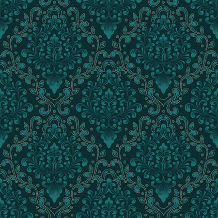 Vector damask seamless pattern background. Classical luxury old fashioned damask ornament, royal...