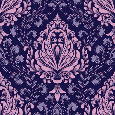 Vector damask seamless pattern element. Classical luxury old fashioned damask ornament.のイラスト素材