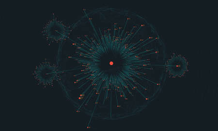 Big data circular visualization. Futuristic infographic. Information aesthetic design. Visual data...