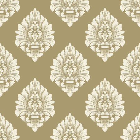 Classical luxury old fashioned damask ornament patternのイラスト素材