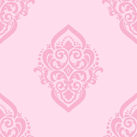 Vector damask seamless pattern element. Classical luxury old fashioned damask ornament, royal victorian seamless texture for wallpapers, textile, wrapping. Exquisite floral baroque template.のイラスト素材