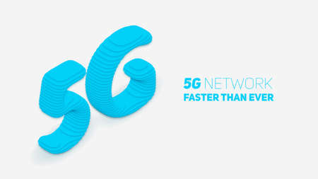 Vector abstract 5G new wireless internet connection background. Global network high speed network....