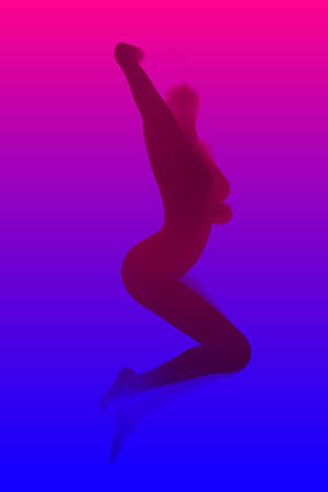 Vector futuristic cyberpunk woman genesis background. Birth of artificial intelligence. Human...