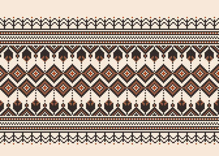 illustration of Ukrainian folk seamless pattern ornament. Ethnic ornament. Border element....