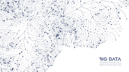 Vector abstract colorful graph big data information connection visualization. Social network,...
