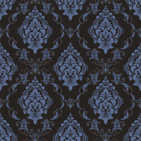 Vector damask seamless pattern background. Classical luxury old fashioned damask ornament, royal...
