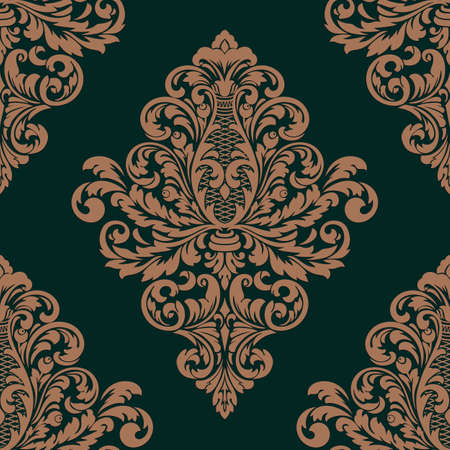 Vector damask seamless pattern element. Classical luxury old fashioned damask ornament, royal...