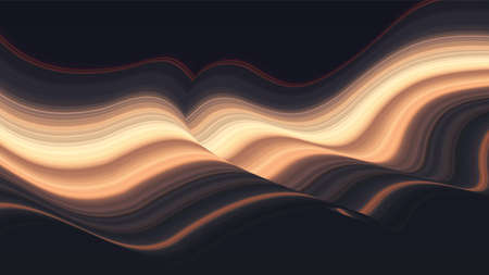 Colorful wave abstract vector background. Dynamic warped lines. Futuristic motion surface. Gradient...