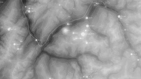 Terrain big data visualization. Futuristic map infographic. Complex topographical data graphic...