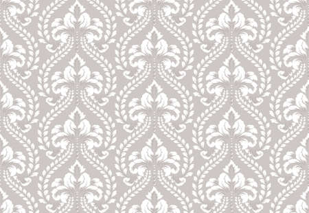 Damask seamless pattern element. Vector classical luxury old fashioned damask ornament, royal...