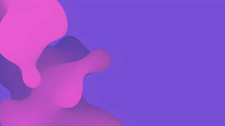 Liquid violet metaball organic structure. The liquid viscous droplets with gradient color on a light...