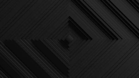 Abstract square blinds oscilation background. Minimal dark clean corporate backdrop. 3D walls wavy surface. Geometric elements displacementの写真素材