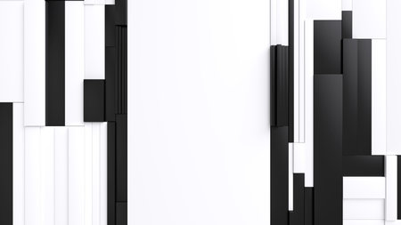 Black and white tessellated rectangular surface.