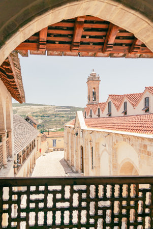 Timios Stavros Monastery, Omodos, Cyprus : Chapel in center of Monastery.の写真素材