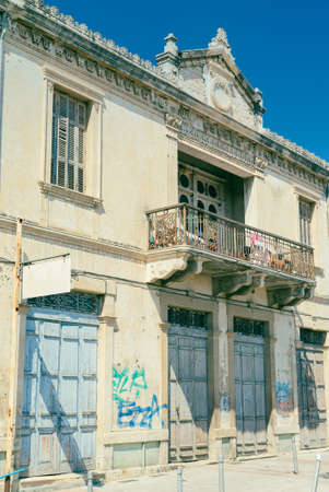 Balcony on a sunny day in Limassol city, Cyprus.の写真素材