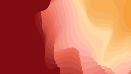 Colorful paper layers. 3D abstract gradient papercut. Colorful origami shape concept.
