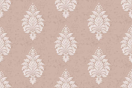 Damask seamless pattern element. Vector floral damask ornament vintage illustrationのイラスト素材
