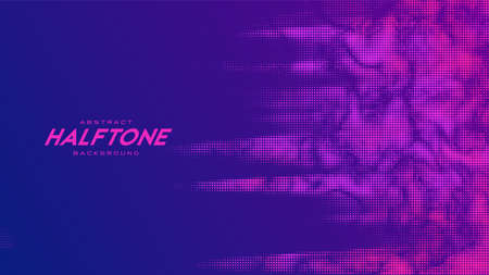 Abstract vector torn monochrome halftone background. Scrathed dotted texture elementのイラスト素材