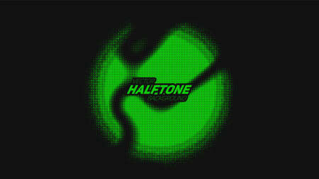 Abstract vector torn green halftone distorted sphere. Scrathed dotted texture element. Point glitch.