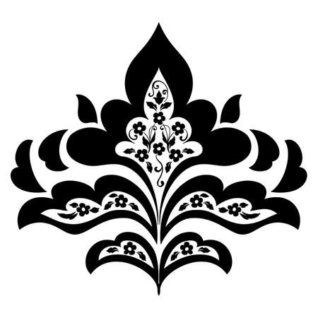 Damask central element isolated. Vector damask illustrationのイラスト素材