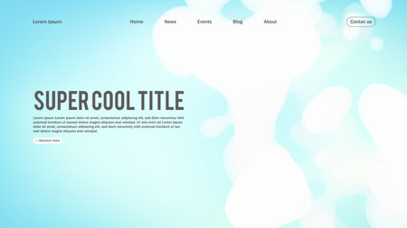 Landing page abstract design with dynamic line bubbles . Template for website or appのイラスト素材