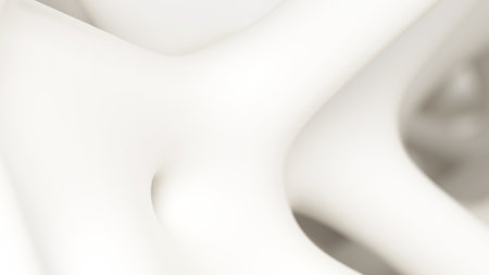 Abstract complex organic spongy structure. Bone tissue. 3d render illustrationの写真素材