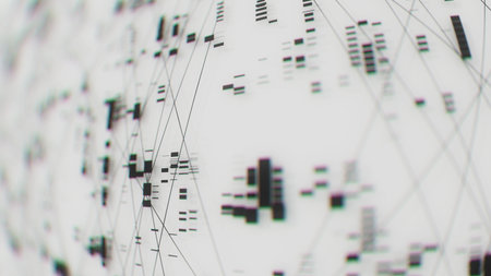 Closeup of Neural network model, LLM structure background. AI big data processing technological...
