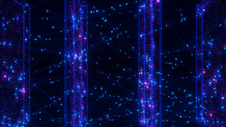 Closeup of Neural network model, LLM structure complex. AI big data processing technological concept...